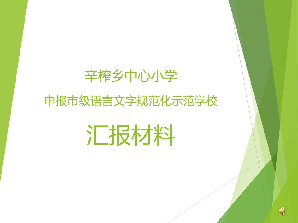 语言文字规范化示范学校汇报材料