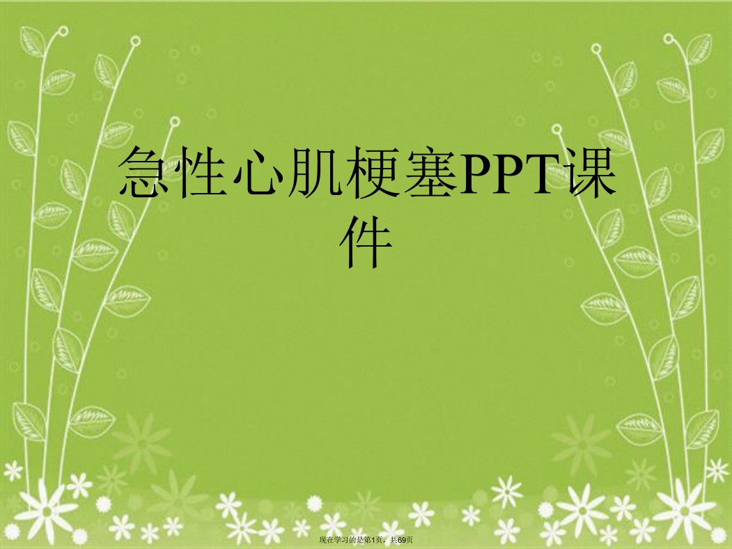 急性心肌梗塞PPT课件