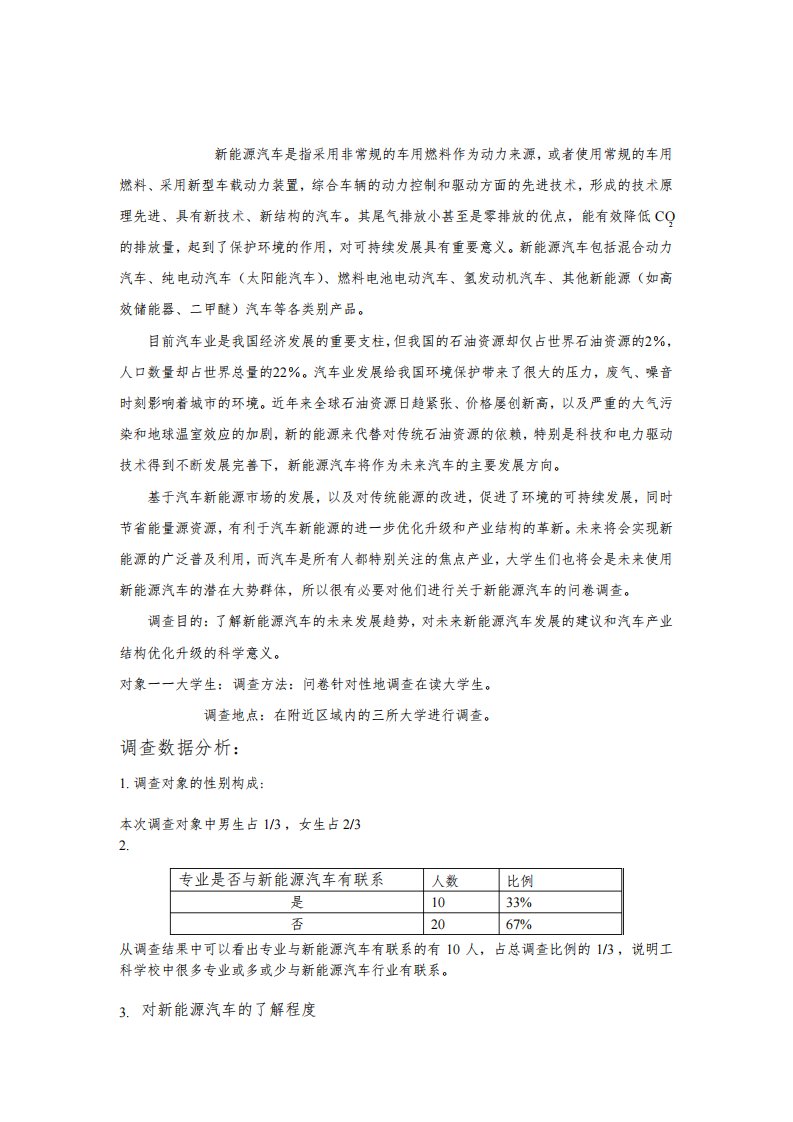 新能源汽车发展现状调查报告8322