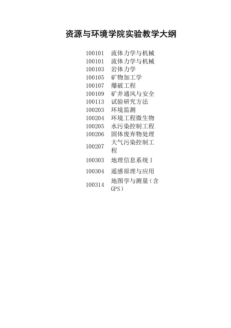 mapinfo-资源与环境学院实验教学大纲