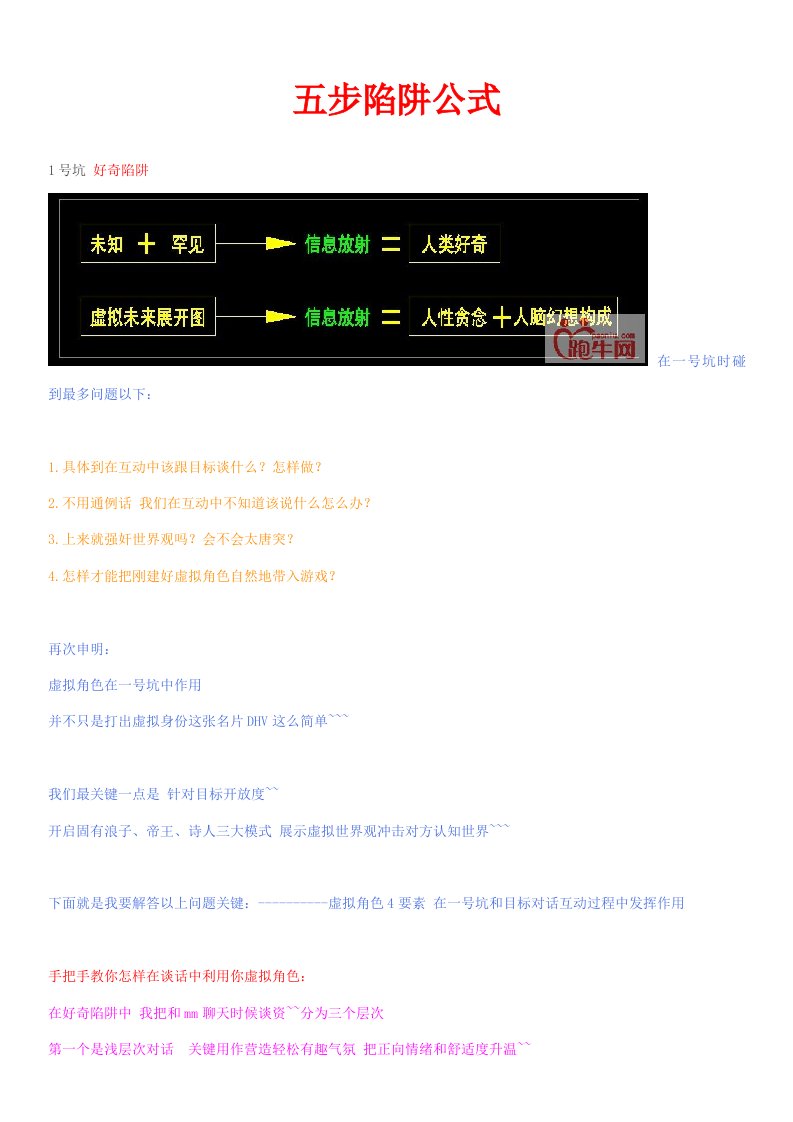 五步陷阱公式样稿