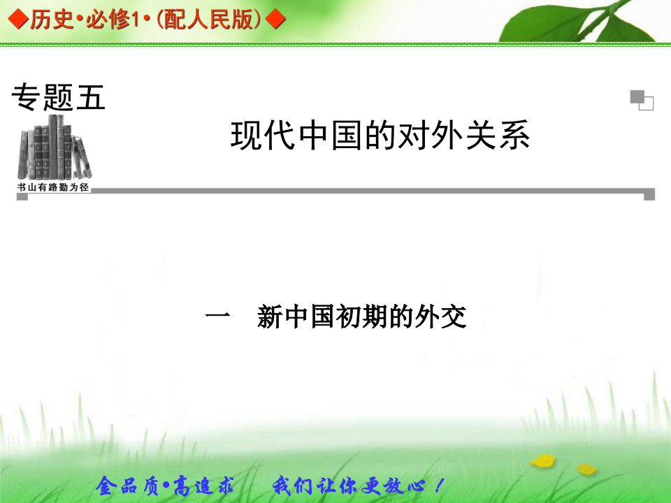 历史：人民版必修151新中国初期的外交课件（共30张）