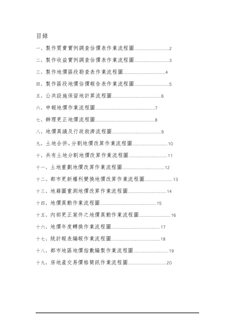 制作买卖实例调查估价表作业流程图