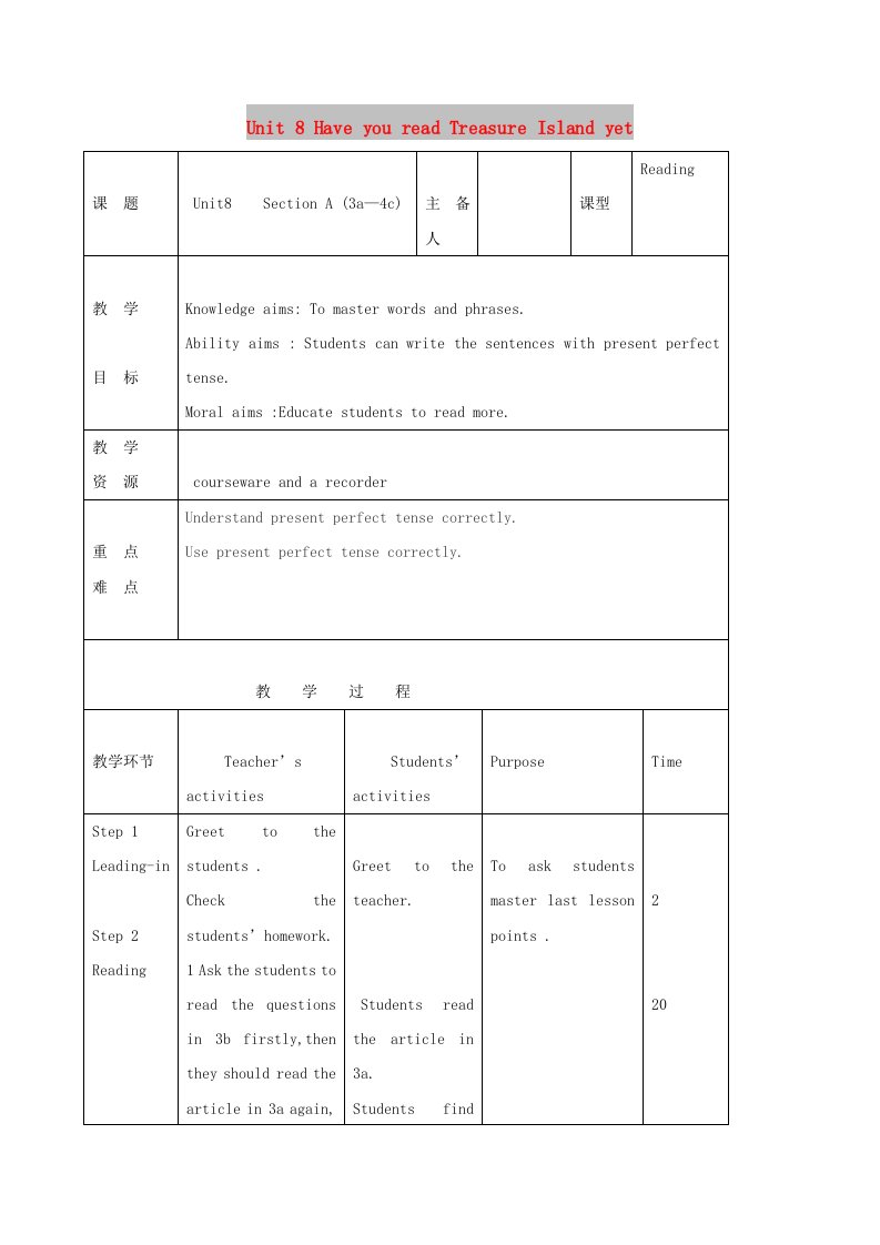 八年级英语下册