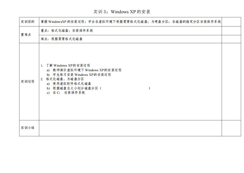 中职计算机应用基础实训课教案第二章