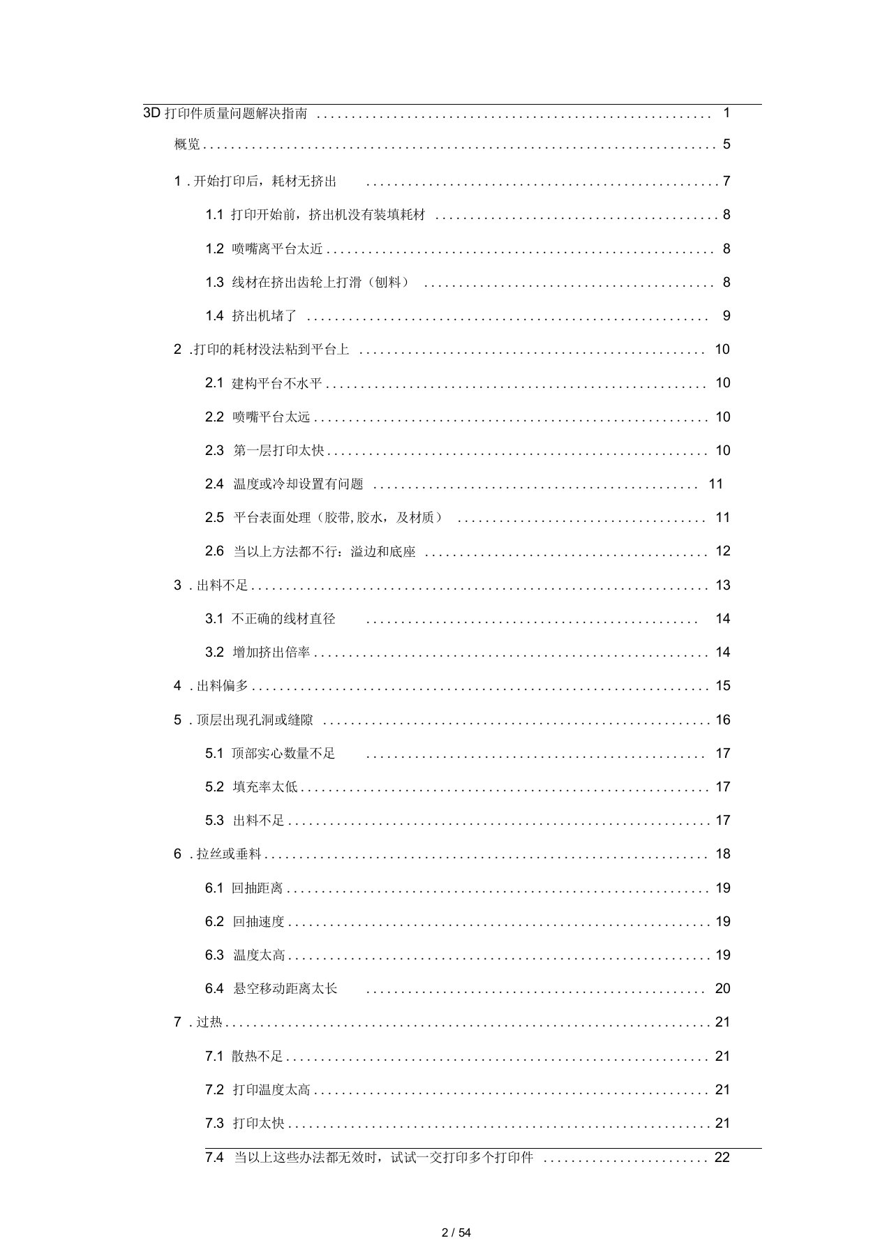 3D打印质量问题解决指南(23个常见问题解决办法)(PDF53页)