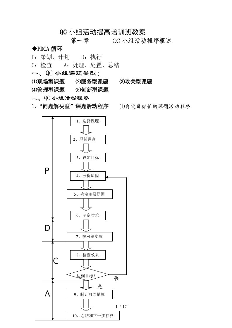 QC小组提高培训教案08