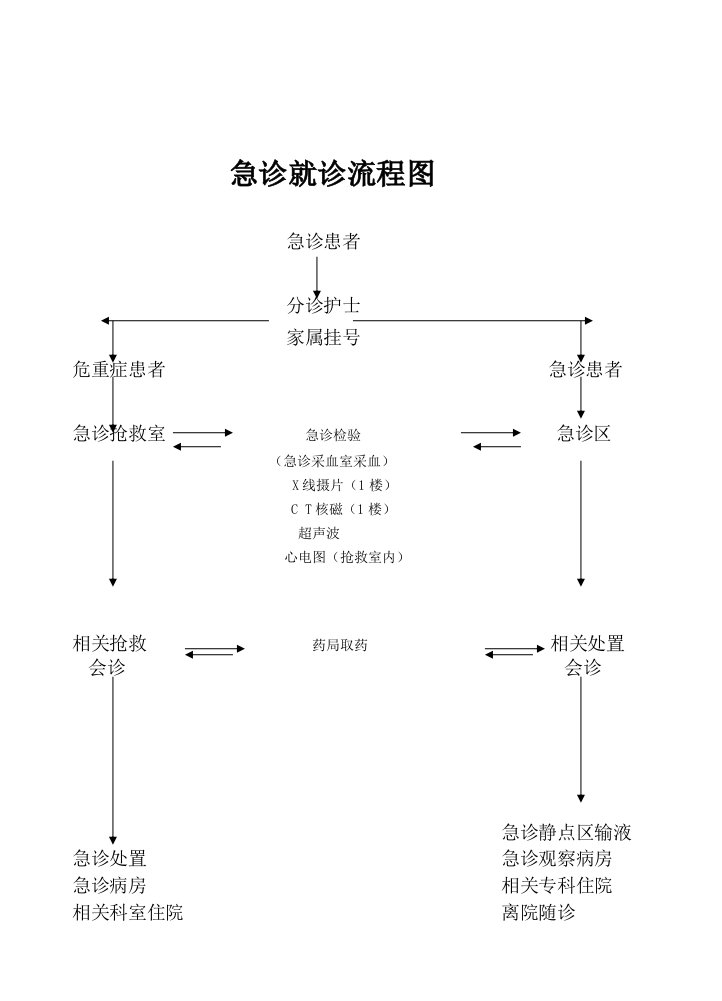 表格模板-急诊就诊流程图