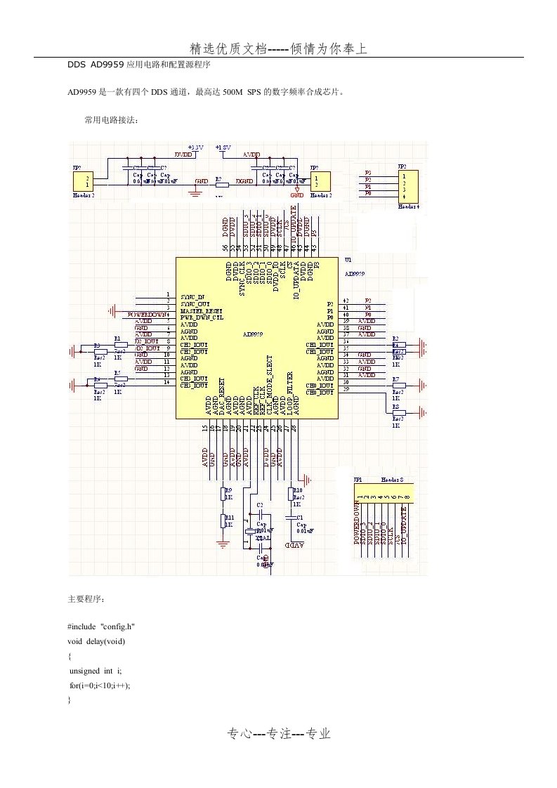 DDSAD9959应用电路和配置源程序(共10页)