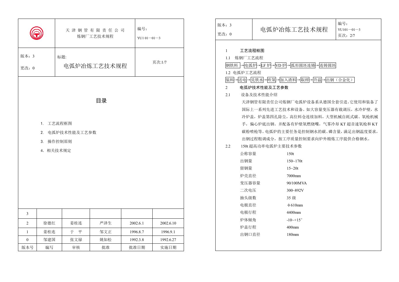 电弧炉冶炼工艺技术规程