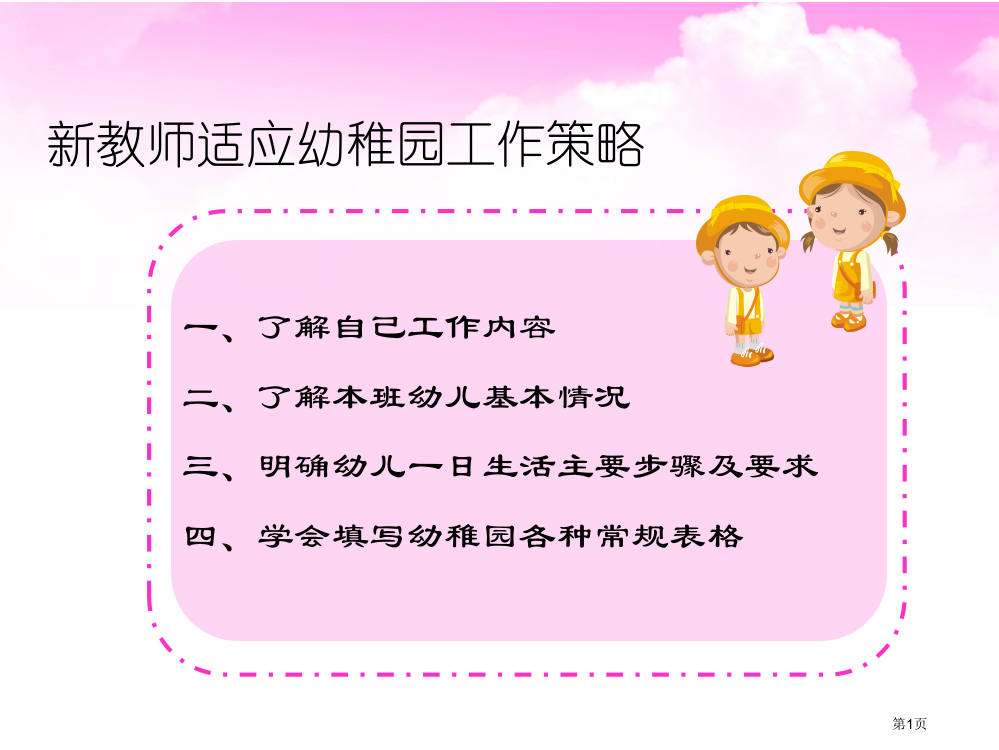 新教师适应幼儿园工作的策略省公开课一等奖全国示范课微课金奖PPT课件