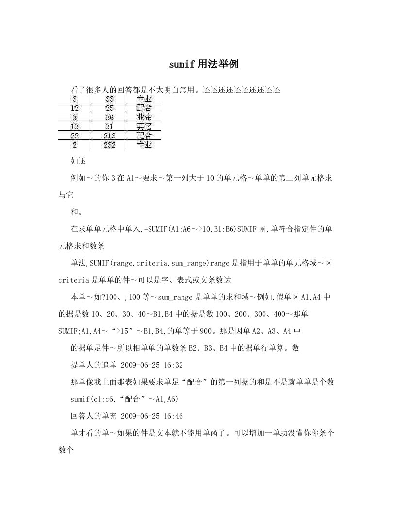 wclAAAsumif用法举例