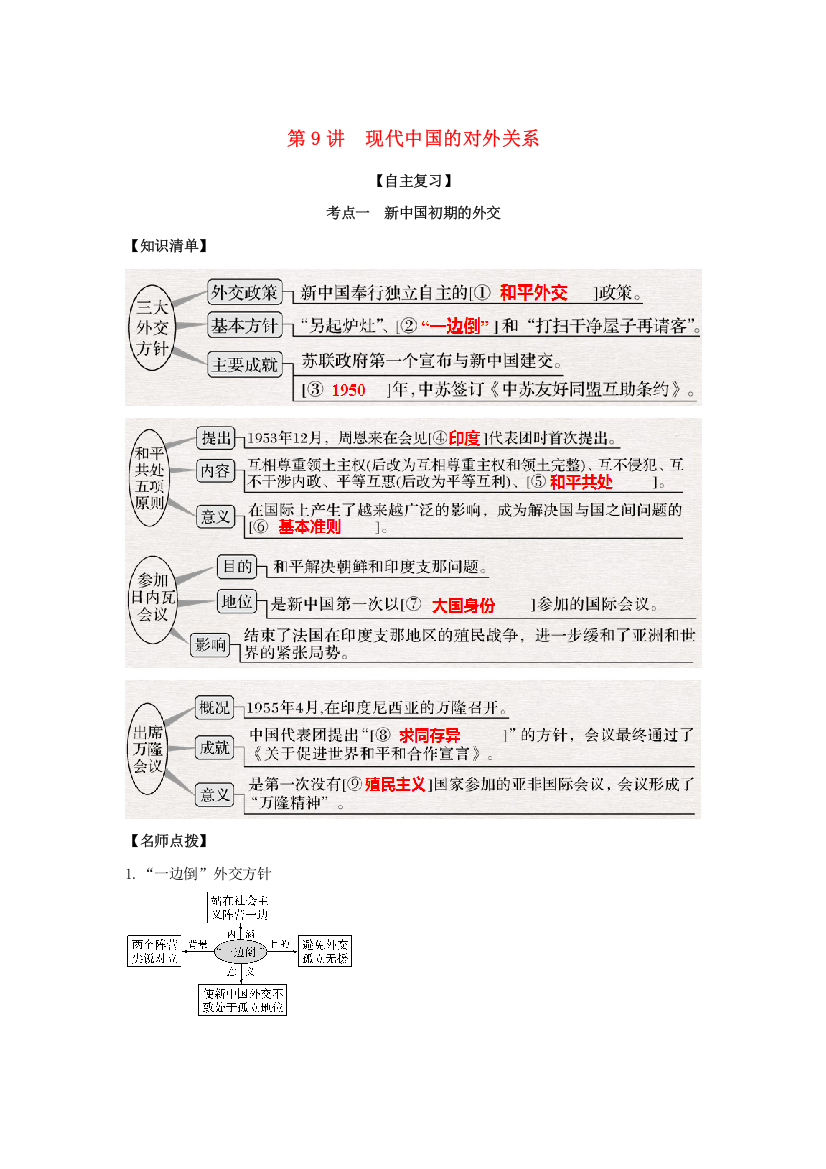 2022高考历史一轮复习