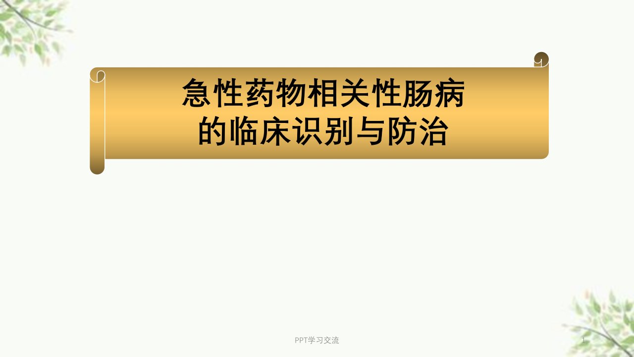 急性药物性肠病医学ppt课件