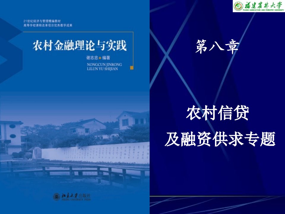 农村金融理论与实践第八章