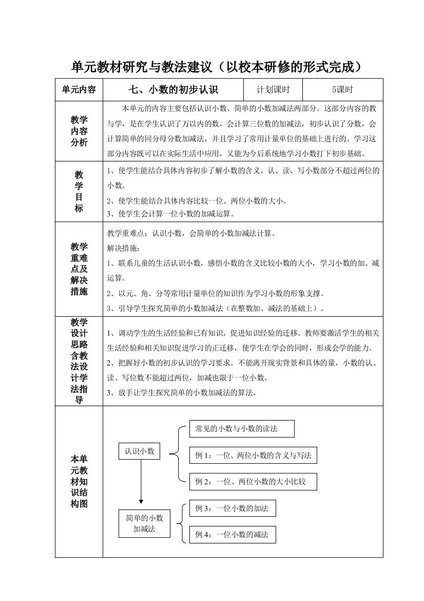 《小数的初步认识》教案