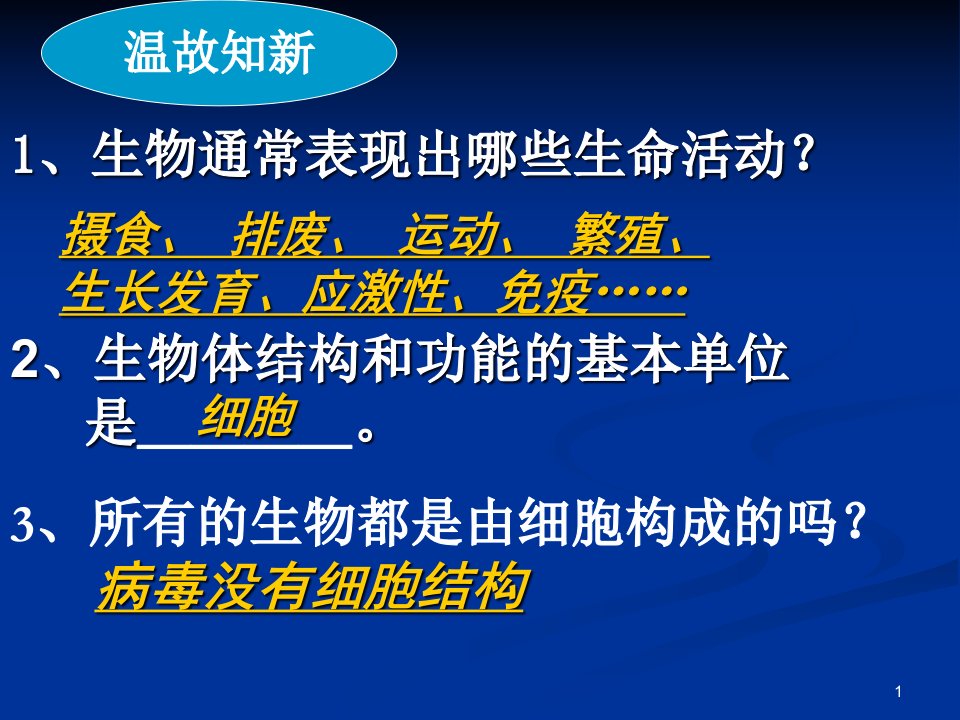 人教版从生物圈到细胞课件