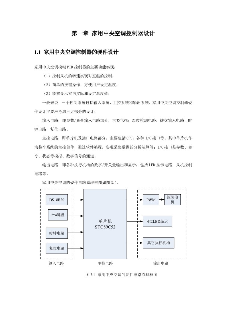 家用中央空调控制器设计