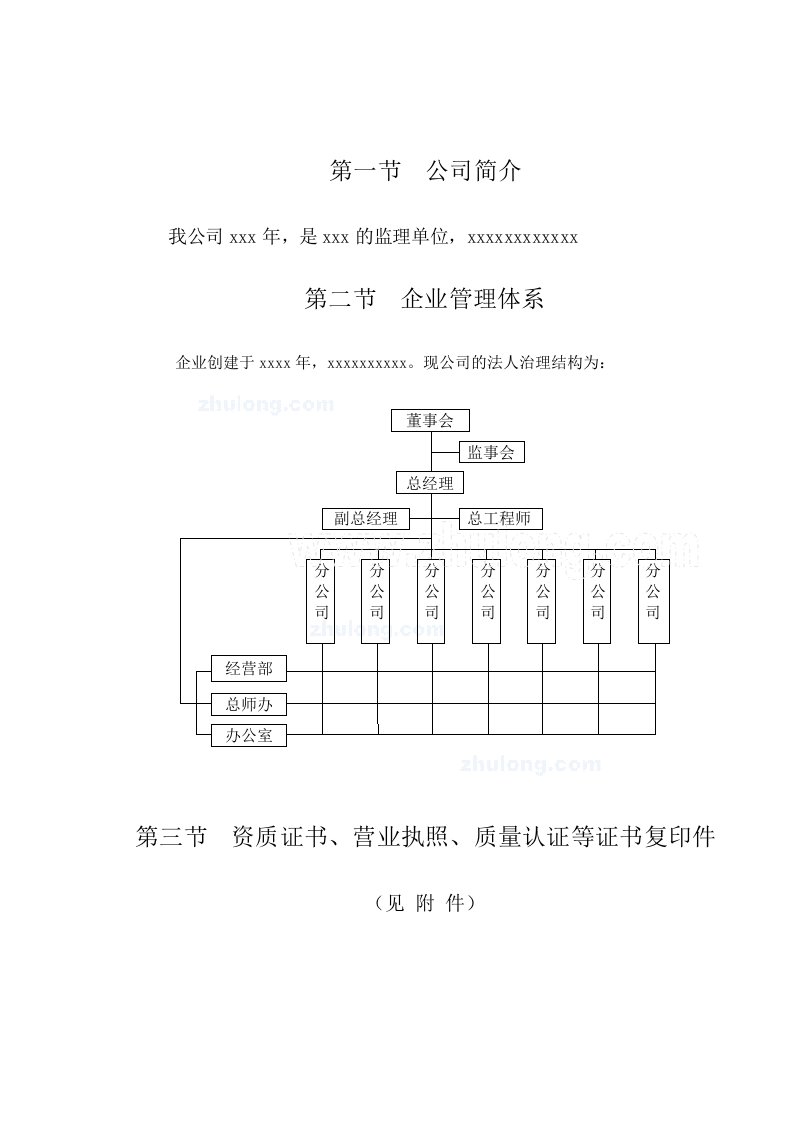 新编市政道路工程监理投标书