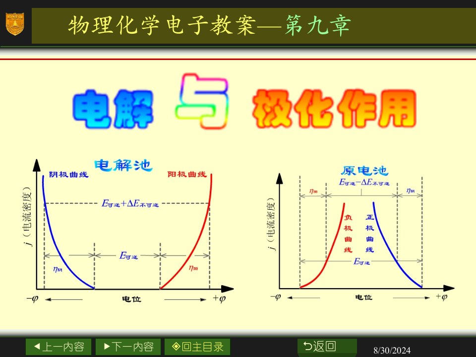 物理化学电子教案第九章