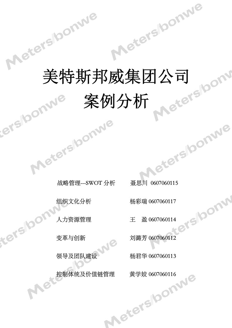 美特斯邦威集团公司案例分析