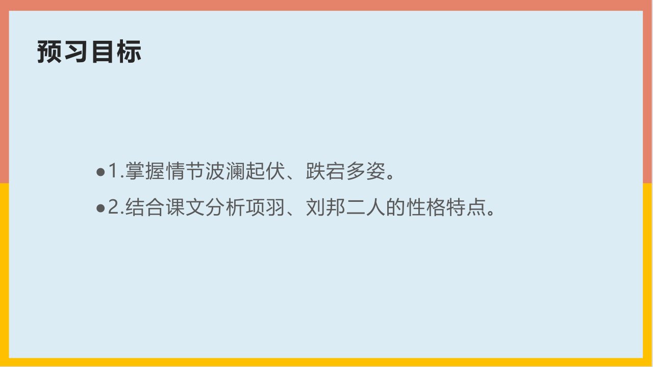 人教版中职语文基础模块下册12鸿门宴自主学习课件14张