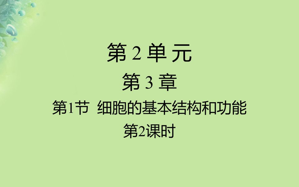 七年级生物上册3.1细胞的基本结构和功能（动物细胞的基本结构）课件（新版）北师大版