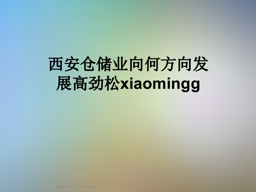 西安仓储业向何方向发展高劲松xiaomingg