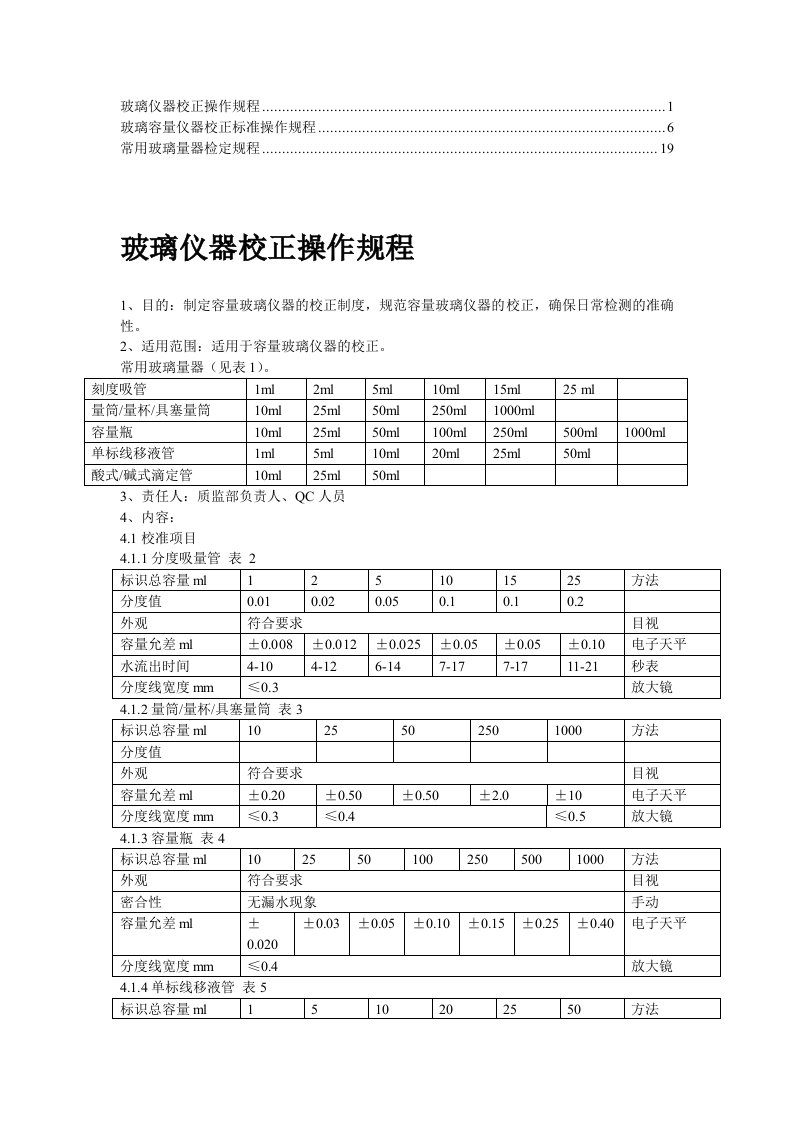 玻璃仪器及计量器具校准规程(1)