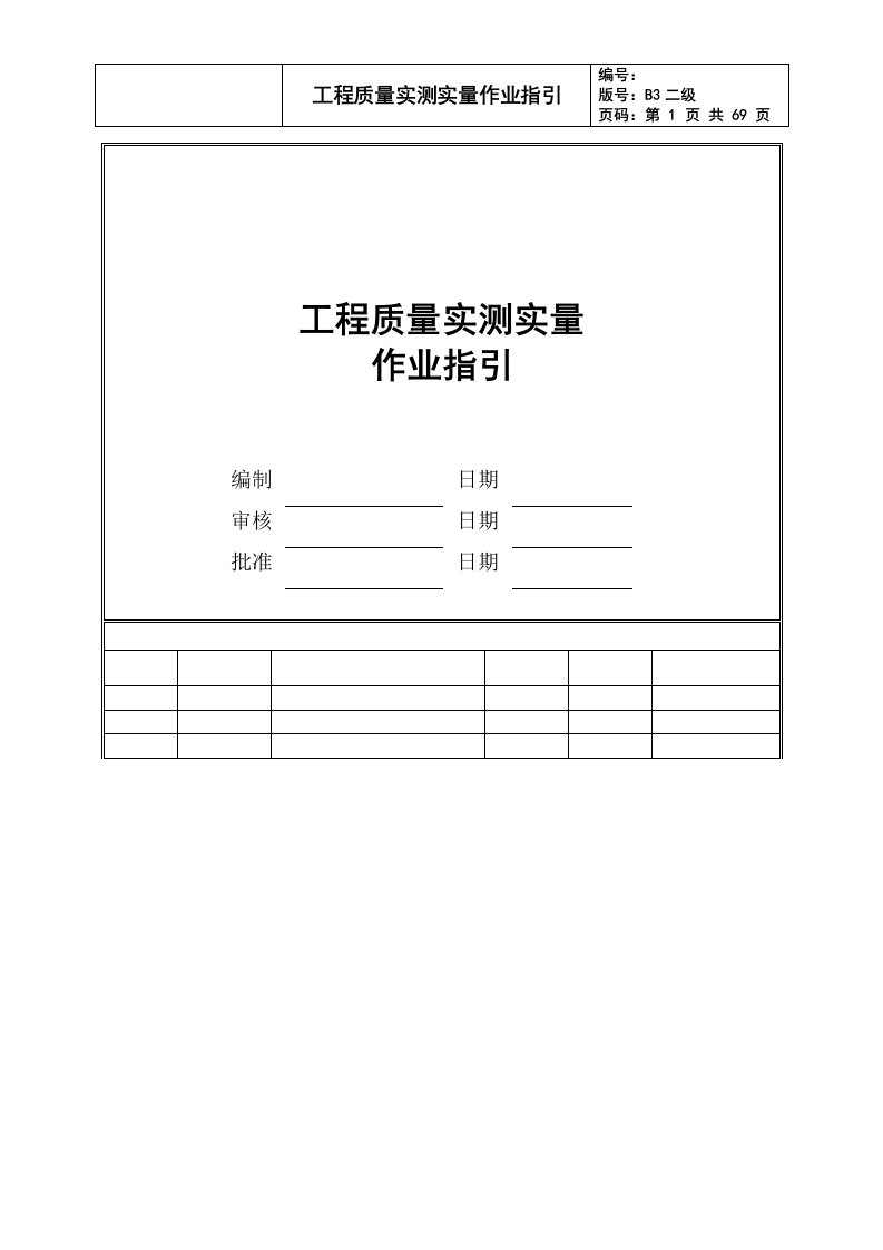 工程质量实测实量作业指引