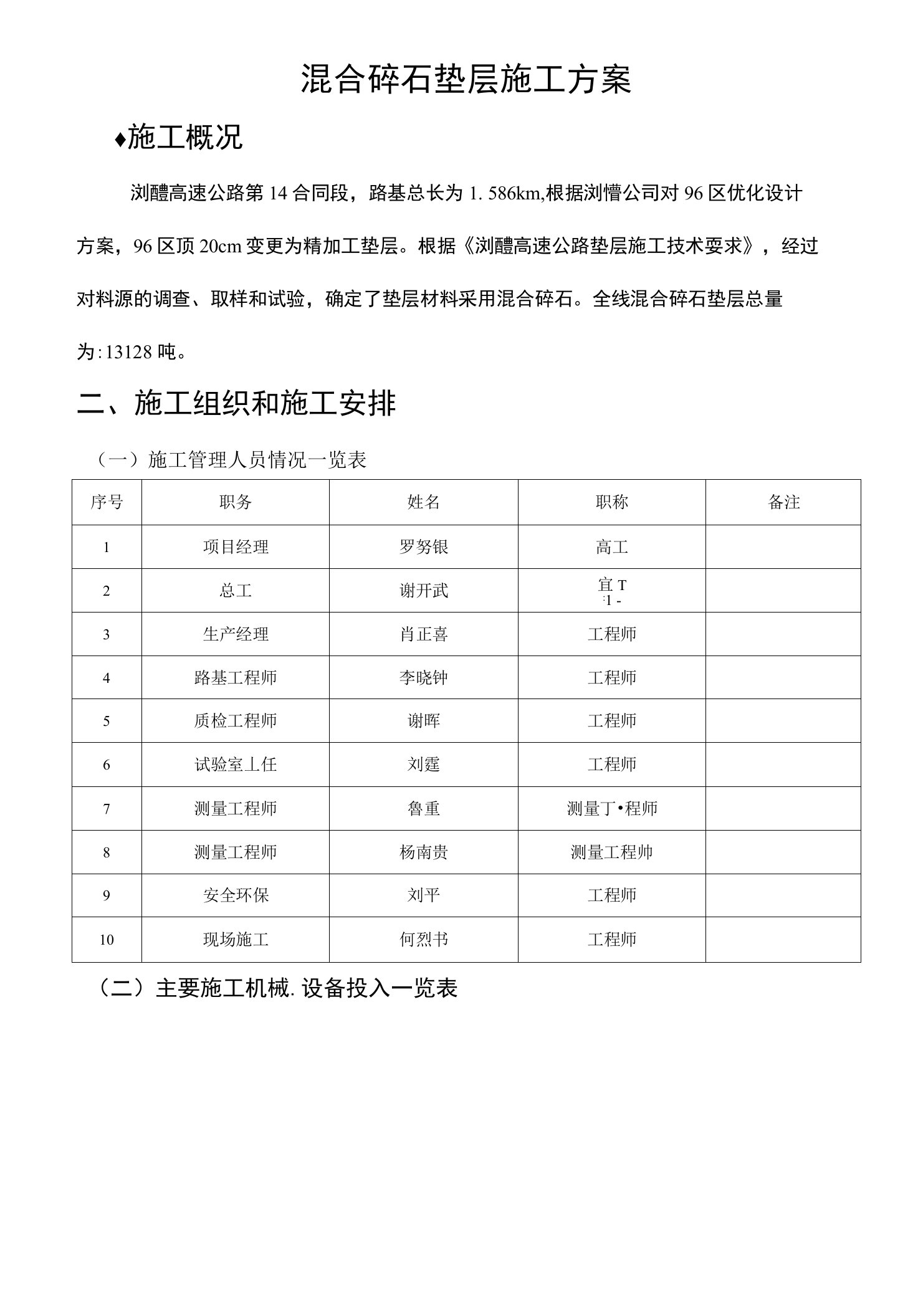 未筛分碎石垫层施工方案