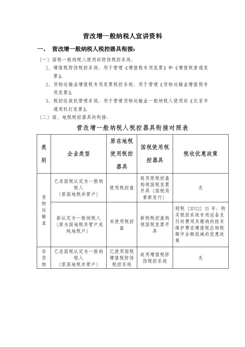 征管课件营改增一般纳税人宣讲资料