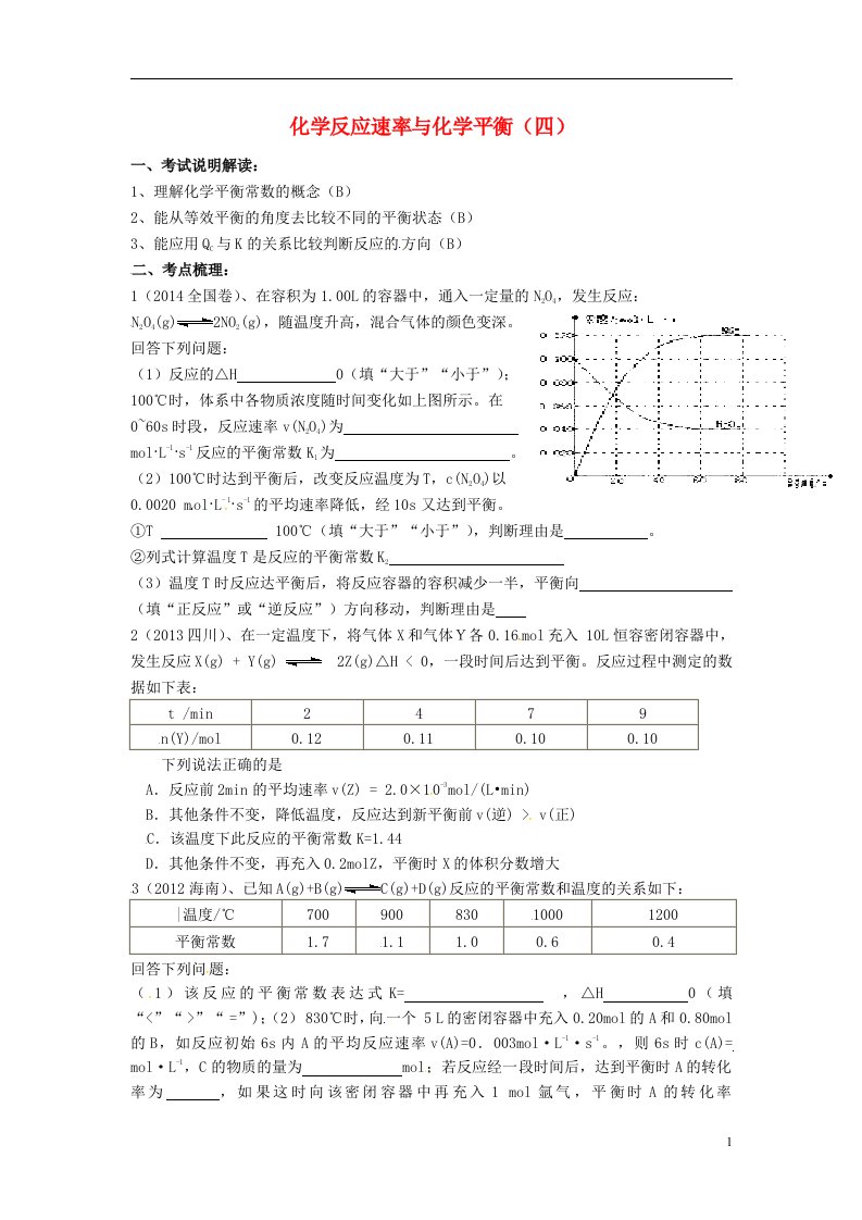 江苏省南京市金陵中学2017届高考化学一轮复习