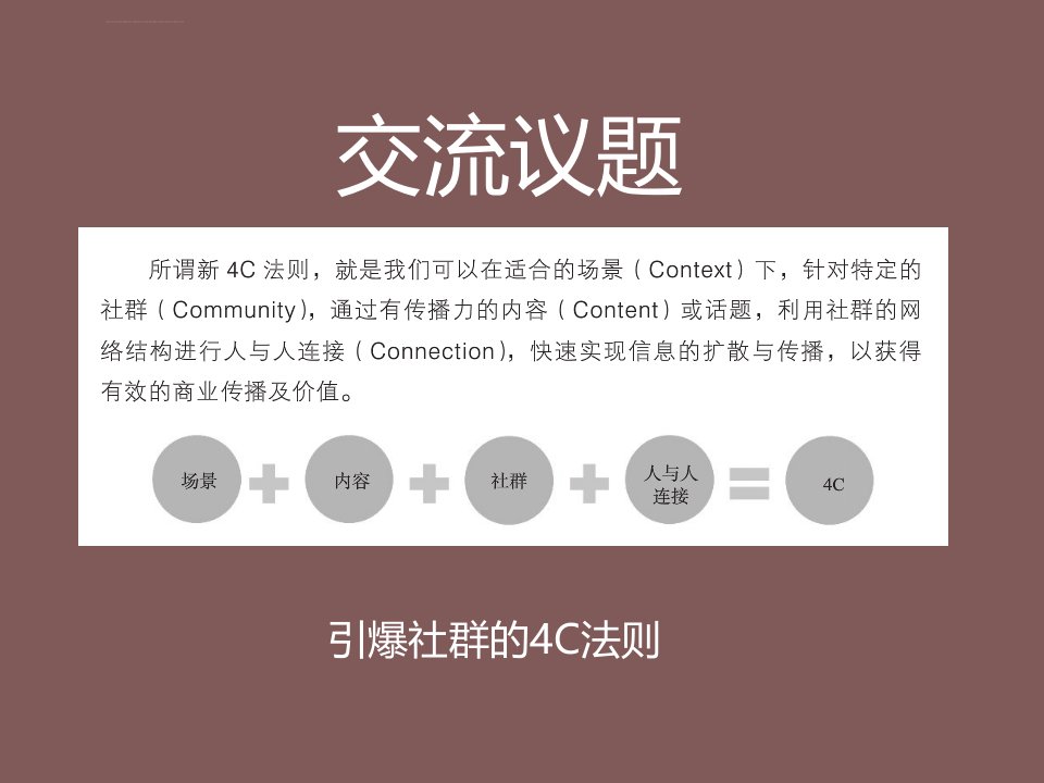 引爆社区社群营销探讨ppt课件