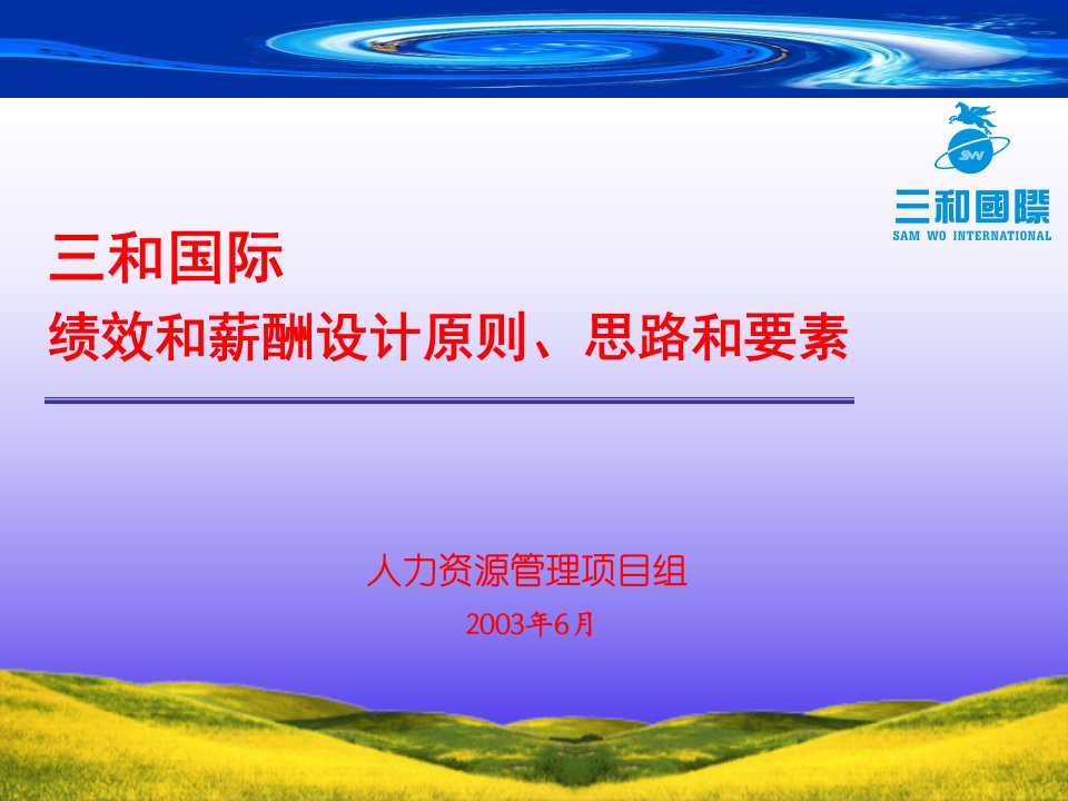 三和国际绩效和薪酬设计原则、思路和要素--chipop