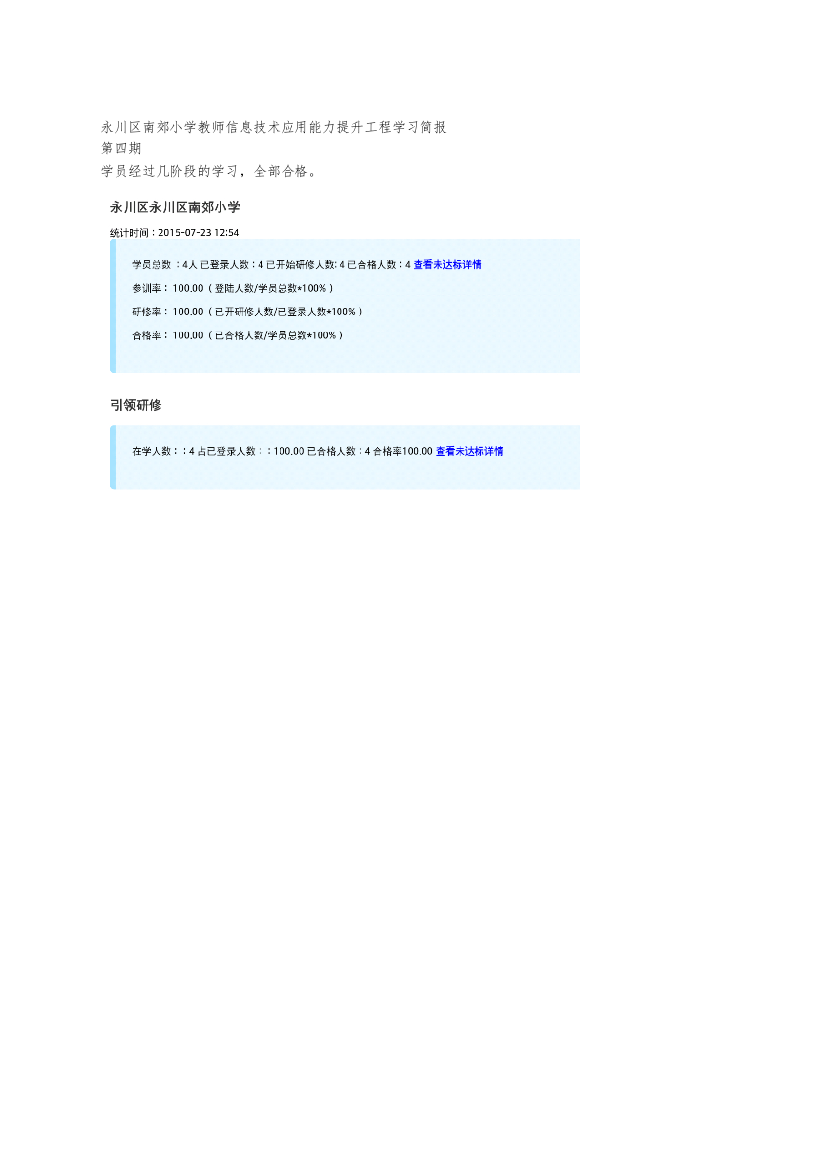 永川区南郊小学教师信息技术应用能力提升工程学习简报第四期