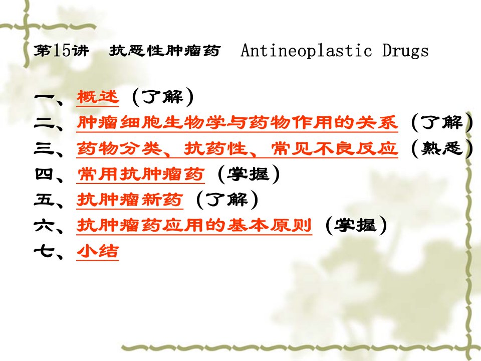 第15讲抗恶性肿瘤药