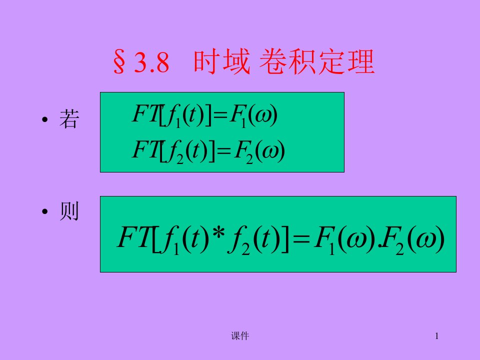 清华大学信号与系统课件38时域卷积定理