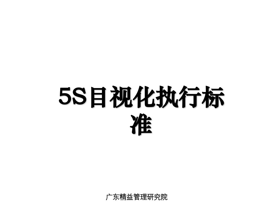 5S目视化执行标准