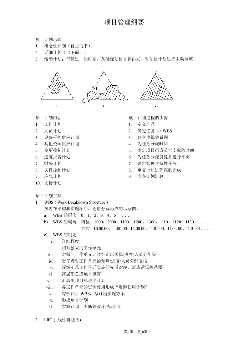 项目管理纲要(1)