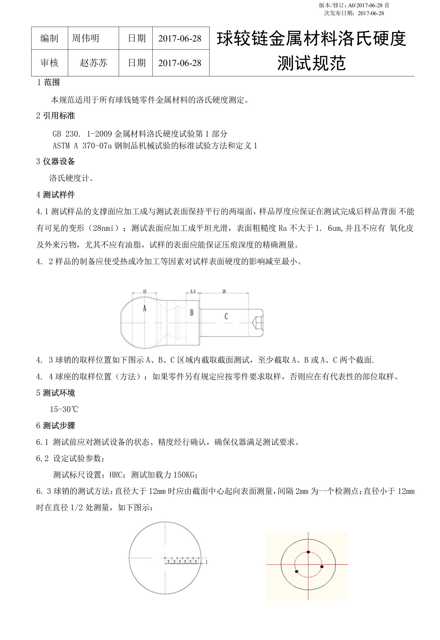 球铰链金属材料洛氏硬度测试规范