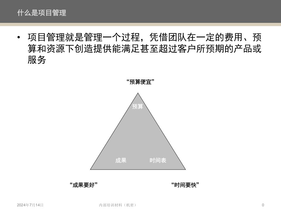 成功的项目管理