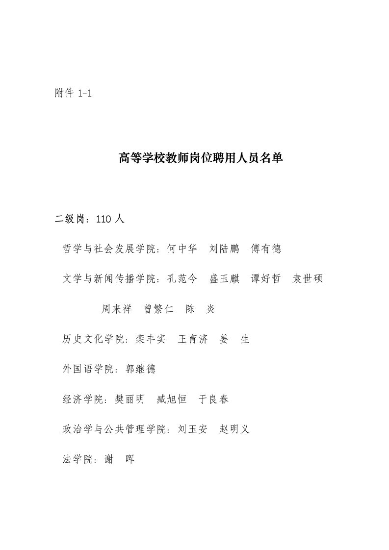 山东大学在职教师名单