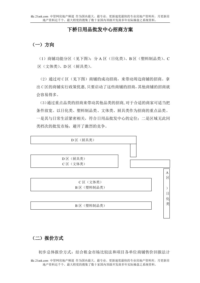 下桥项目招商方案