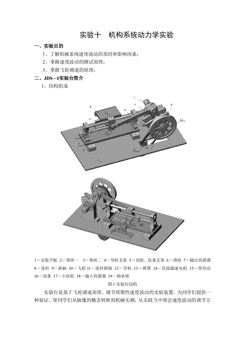 实验十-机构系统动力学实验教案课件