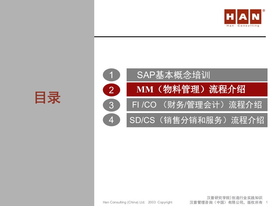 NEWERP实施-SAP整体概念培训-MMV20