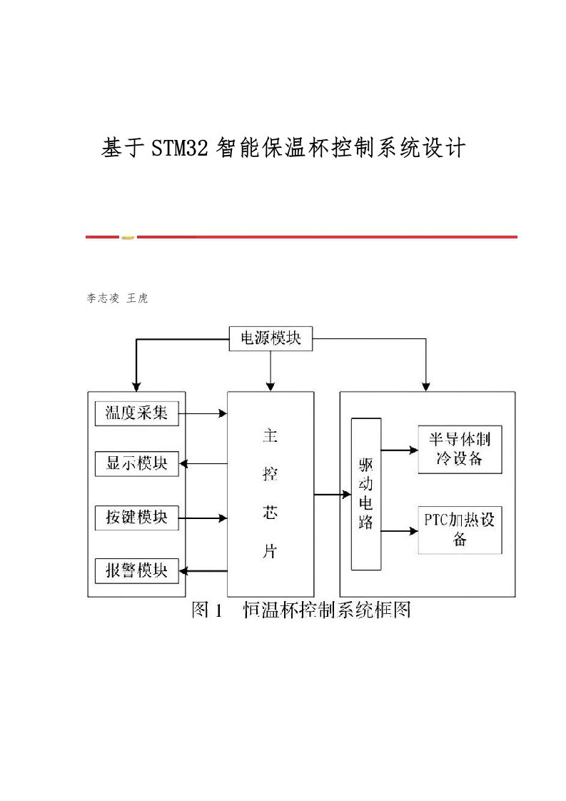 基于STM32智能保温杯控制系统设计