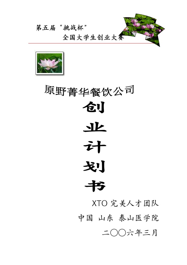 健康美容减肥中国食疗餐饮公司成立可行性方案项目建议书创业计划书