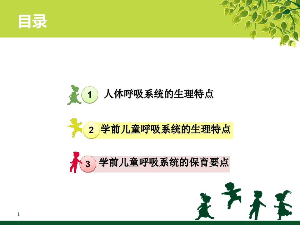 最新学前儿童卫生与保育第三节呼吸系统PPT课件