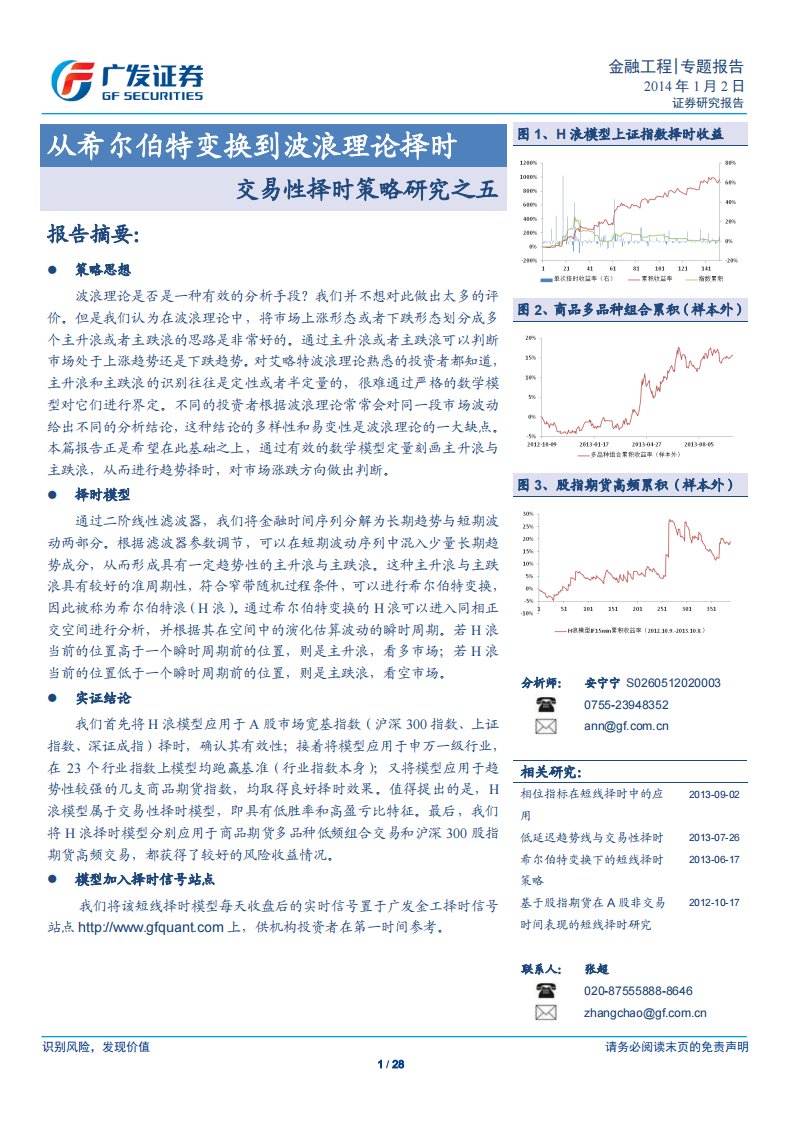 从希尔伯特变换到波浪理论择时